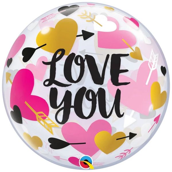 П BUBBLE 22" ILY Сердца со стрелами
