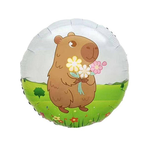К 18" Капибара с цветами